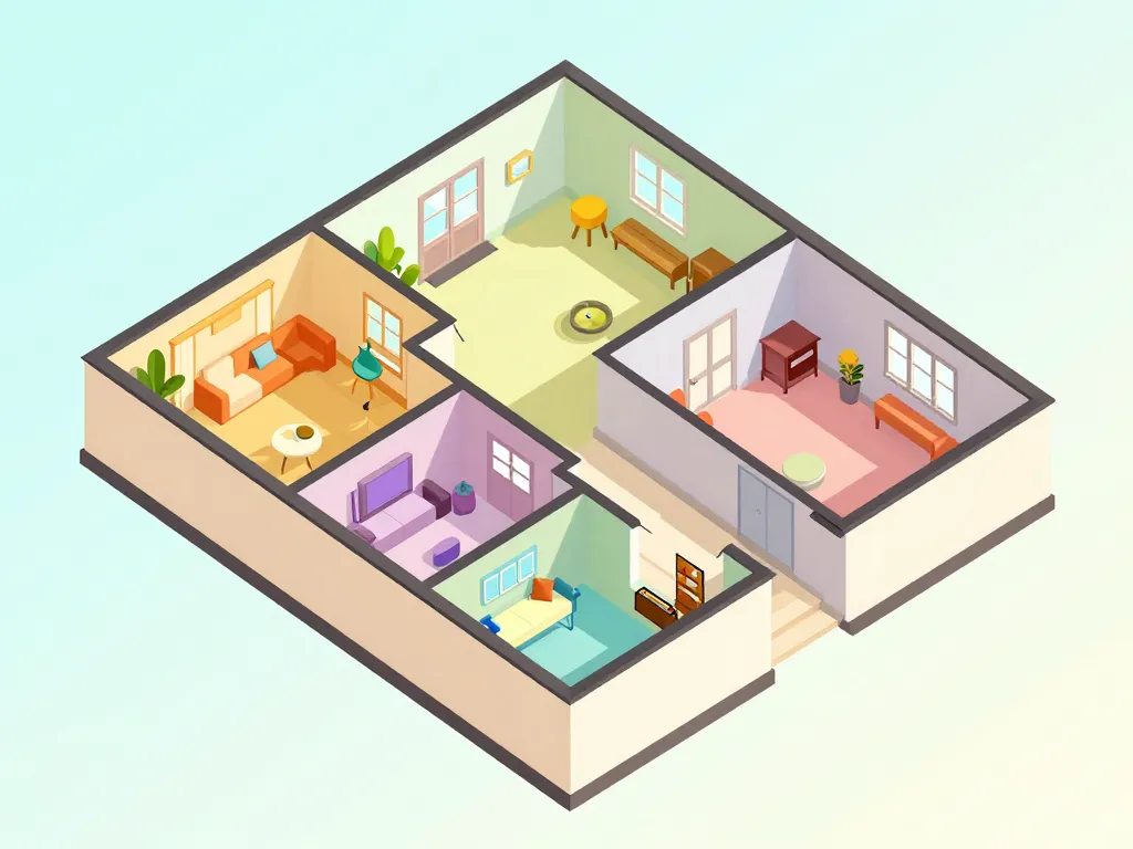 a quoi ressemble ta maison plan coloré des pièces