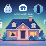 alarme maison qiara illustration sécurité connectée moderne