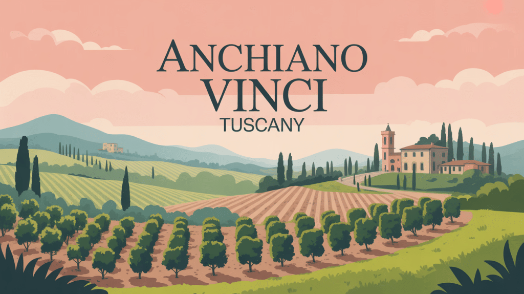 anchiano vinci tuscany vue campagne et maison leonard