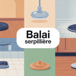 illustration balai serpillière différents modèles plusieurs sols