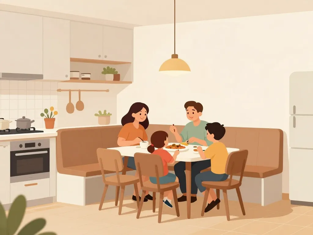 banquette pour cuisine optimisation espace familial