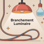 Illustration centrale branchement luminaire moderne