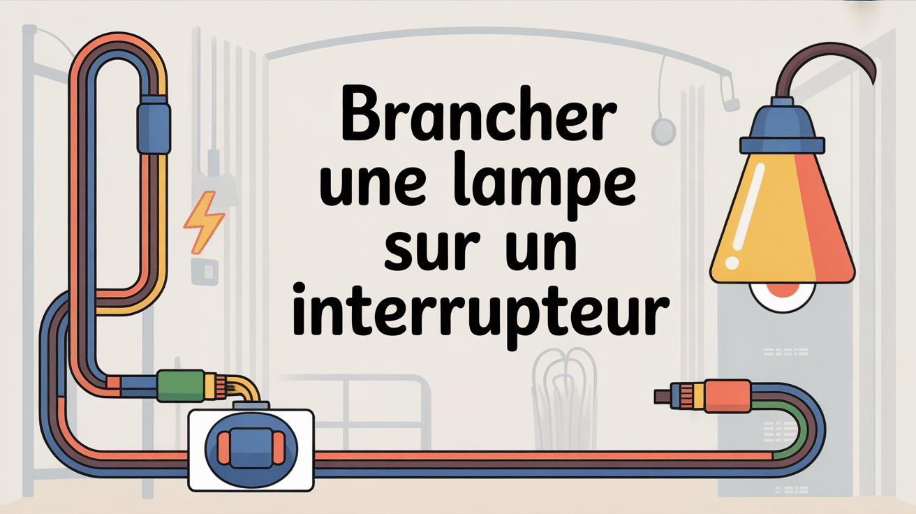 Illustration brancher une lampe sur un interrupteur ambiance sécurisée