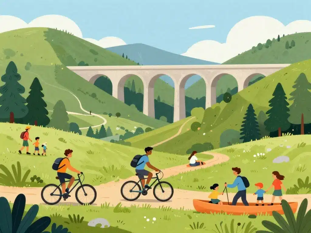 Activités autour du viaduc au Camping Paradis Le Viaduc