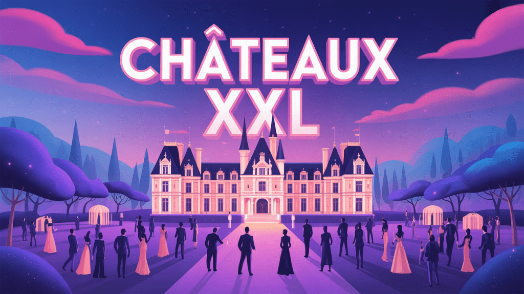 chateaux xxl élégant parc fête lumineuse