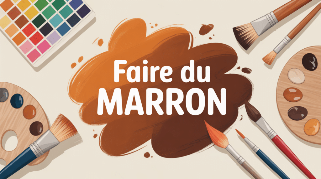 comment faire du marron illustration mélange couleurs primaires et complémentaires