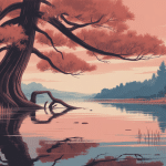 cyprès chauve racines genoux étang automne