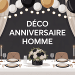 deco anniversaire homme ballons et table élégante