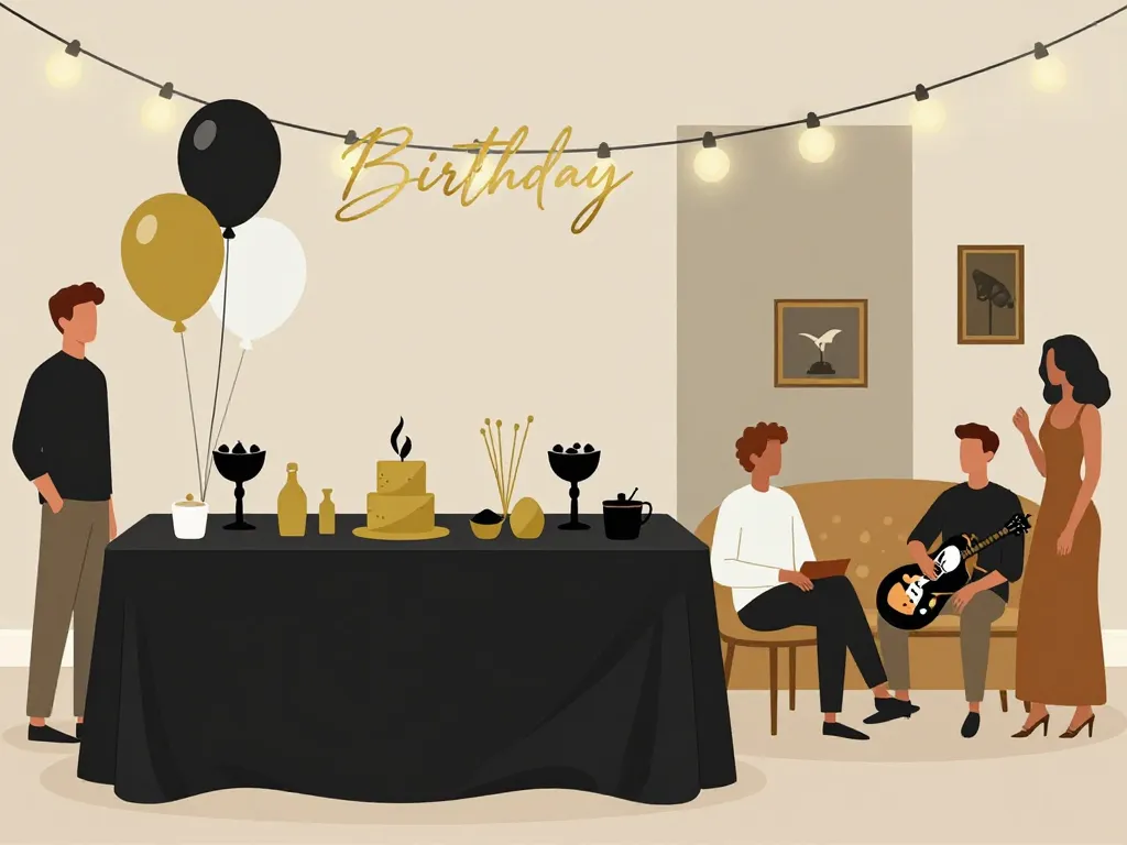 deco anniversaire homme scene theme élégante