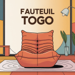 fauteuil togo intérieur moderne illustration élégante