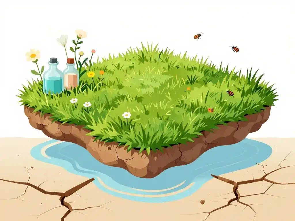 gazon anglais inconvénients consommation eau produits chimiques