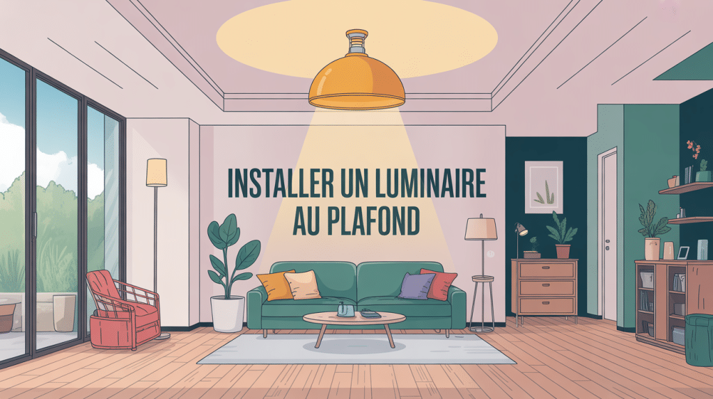 installer luminaire au plafond intérieur sécurisé