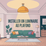 installer luminaire au plafond intérieur sécurisé