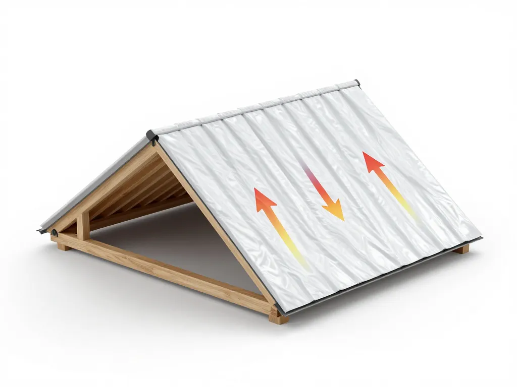 Coupe 3D, isolation toiture par exterieur, avantages thermiques