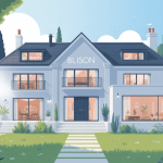 Illustration contemporaine des maisons blanches