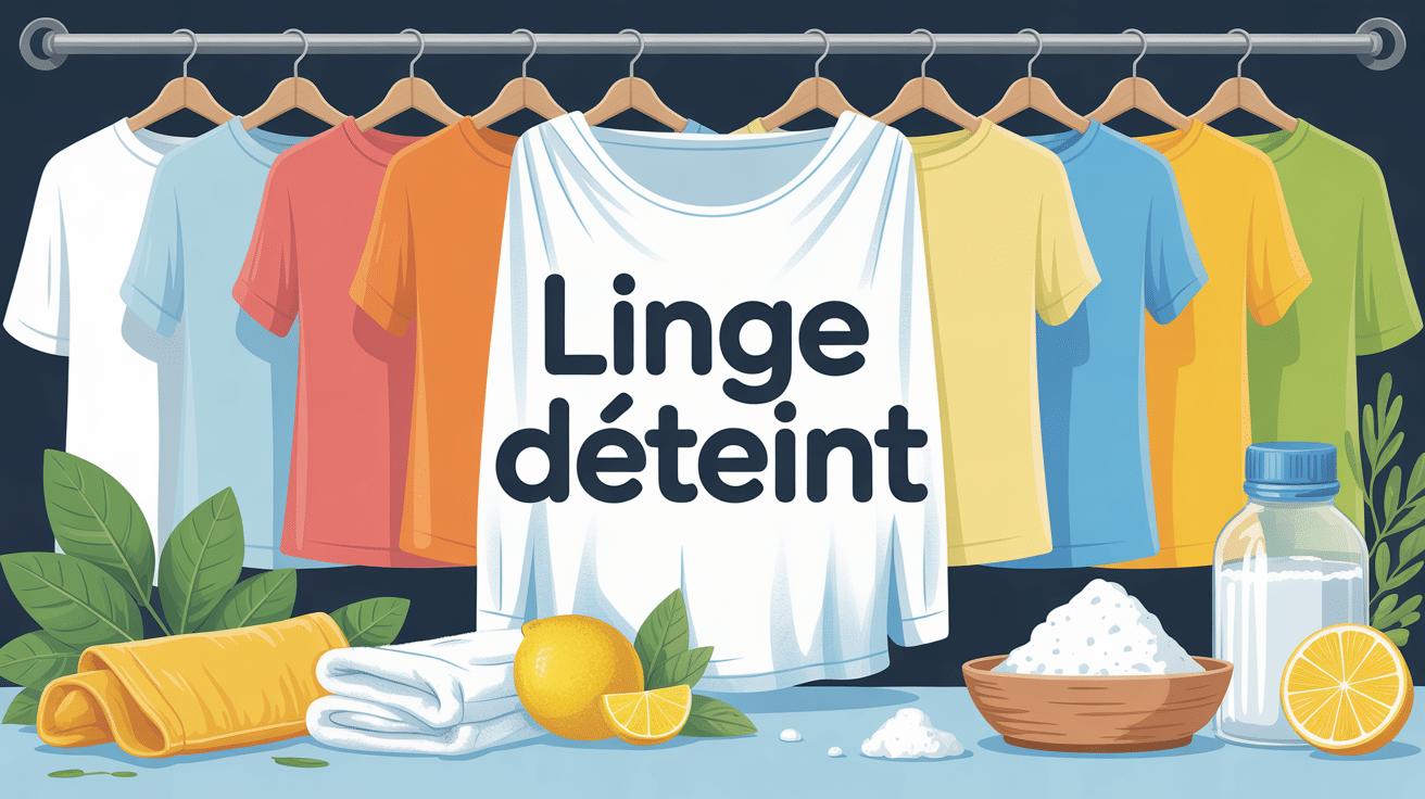 linge déteint astuce grand-mère vêtements colorés vinaigre bicarbonate sel citron