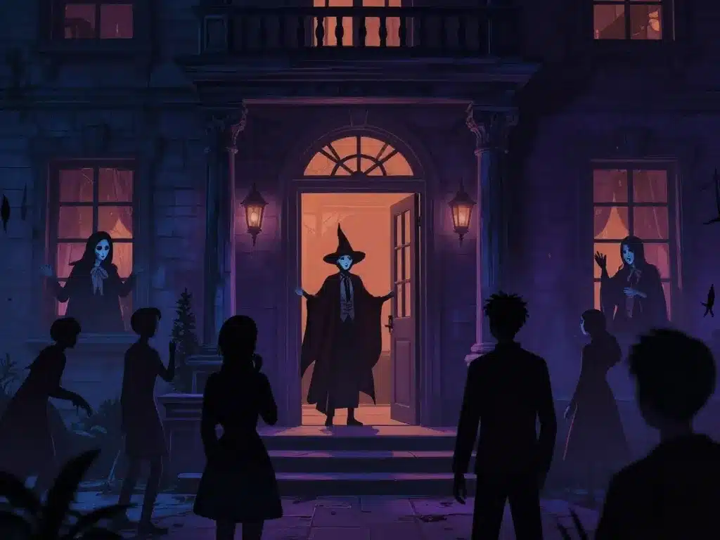 manoir à paris visiteurs hésitants devant manoir