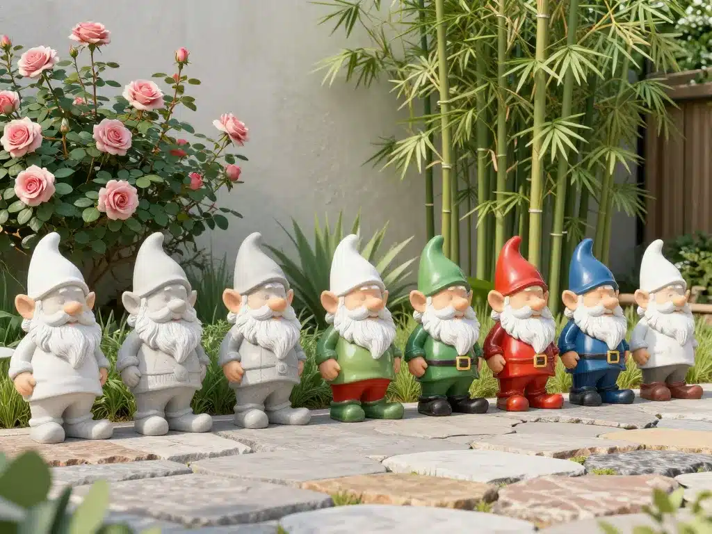 gamme de nains de jardin selon style extérieur