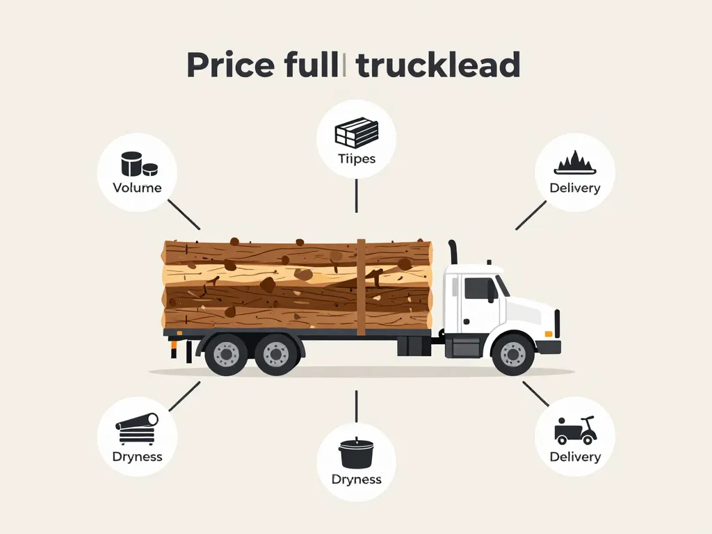 prix d'un semi remorque de bois de chauffage en 2m schéma explicatif