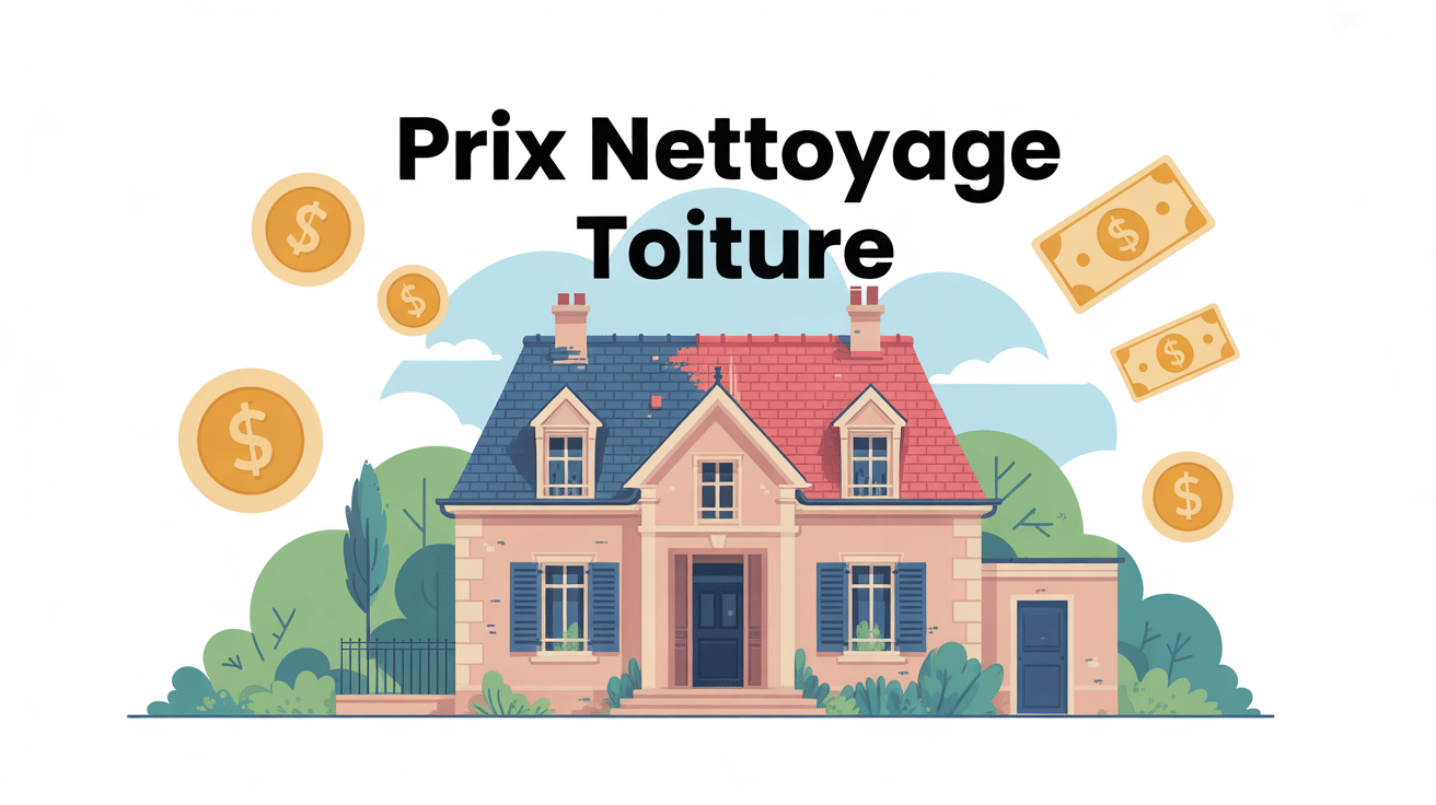 illustration prix pour nettoyer un toit et méthodes de nettoyage