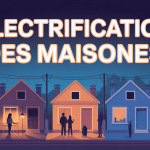 quand est arrivé l'électricité dans les maisons illustration moderne transition lumineuse