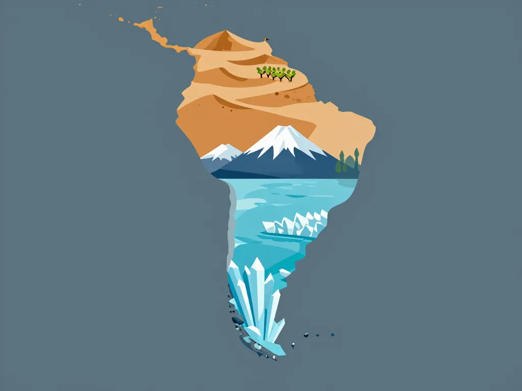 Que voir au Chili illustration symbolique paysages nord sud