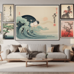 tableau japonais salon zen contemporain