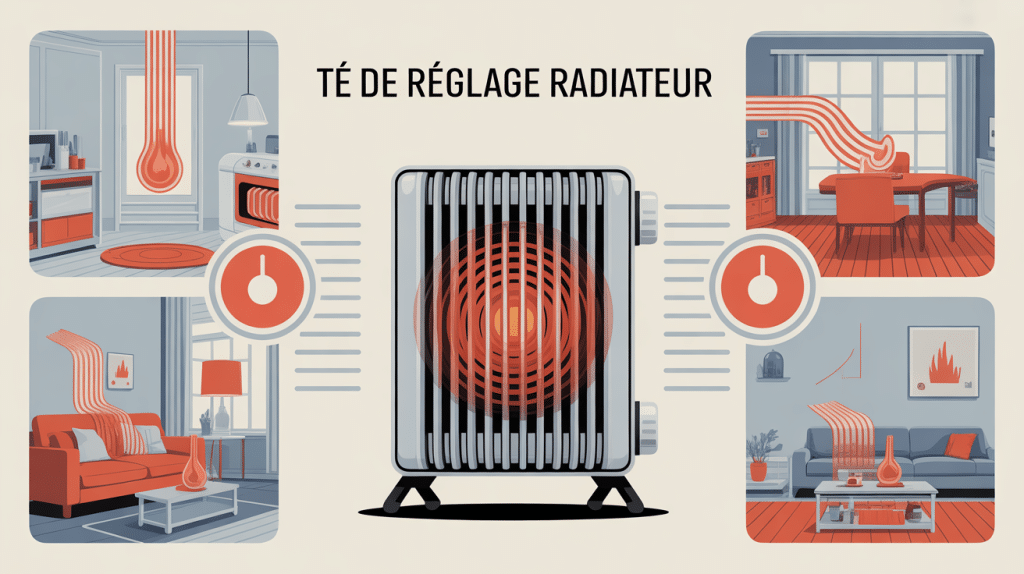 illustration centrale té de réglage radiateur combien de tour