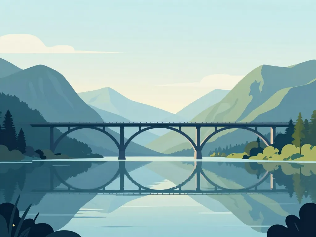 vue panoramique sur viaduc de nantua depuis le lac