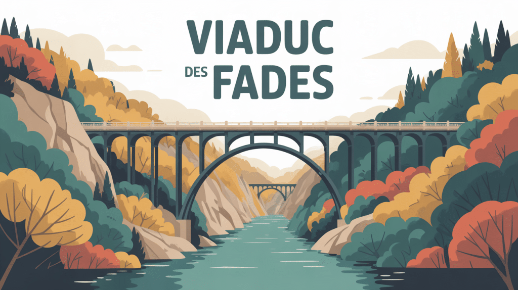 viaduc des fades surplombant la rivière Sioule et les gorges