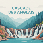 Vue illustrée de la cascade des Anglais et vasques en Corse