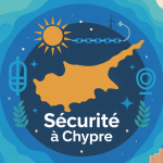Sécurité à Chypre tourisme dangereux illustration vectorielle