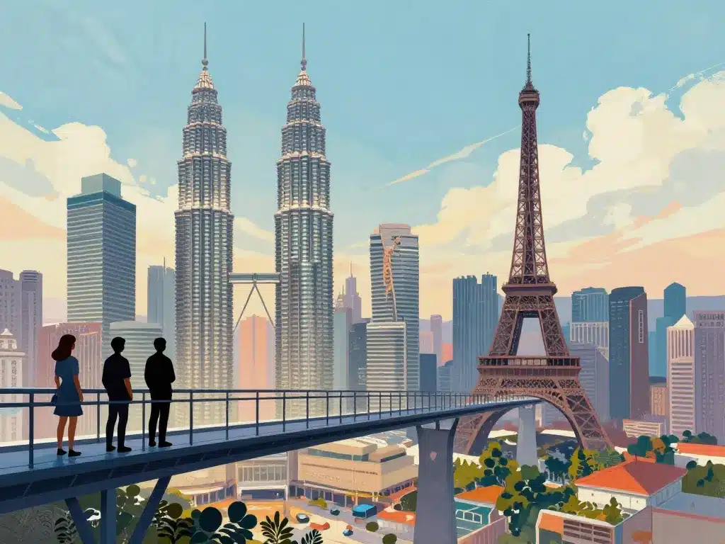 Combien mesure la tour Petronas comparaison avec monuments célèbres