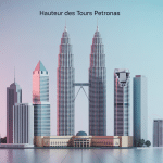 Combien mesure la tour Petronas image hauteur 3D