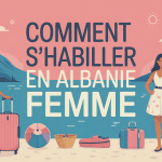 illustration vectorielle comment s habiller en albanie femme