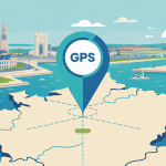 Carte abstraite avec latitude 50.643469 longitude 1.613763 près de Dunkerque