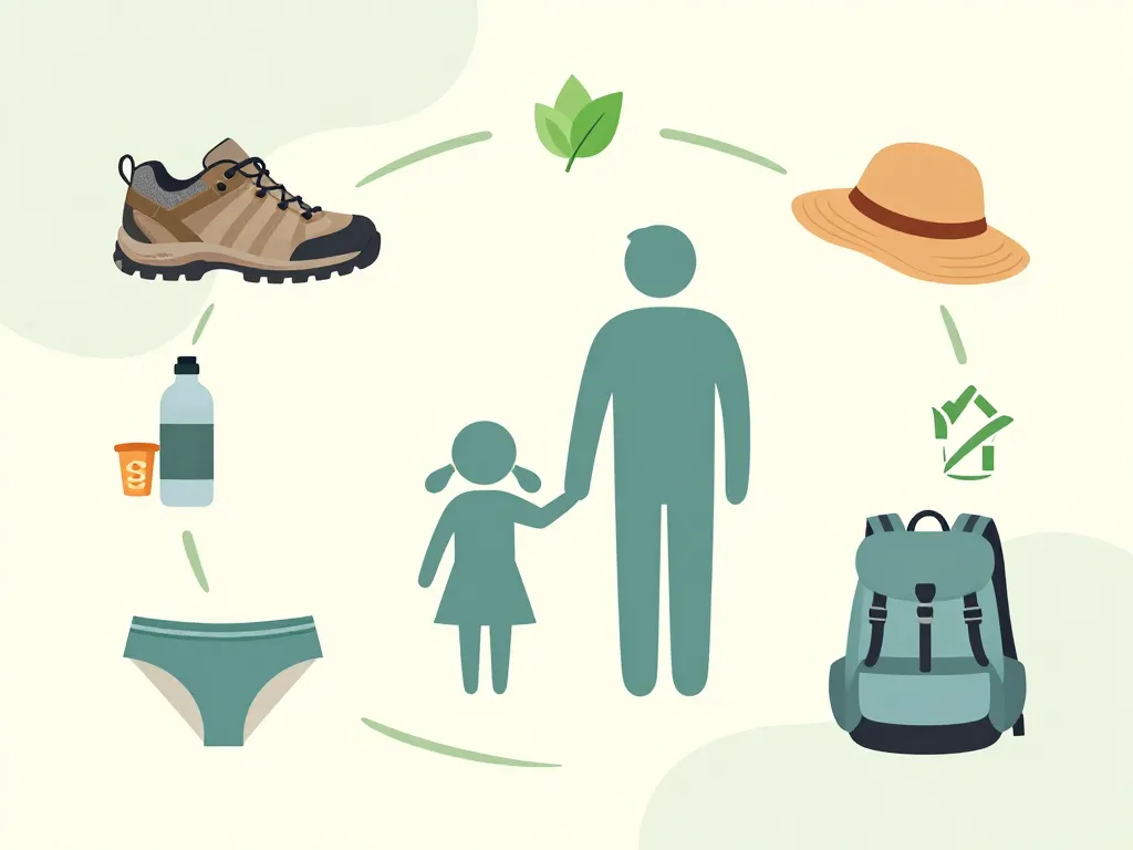 Schéma des essentiels randonnée cascade des Anglais