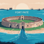 Illustration du fort paté sur îlot estuaire Gironde