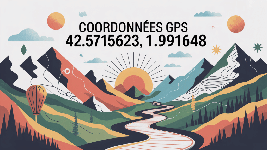 Illustration des coordonnées latitude : 42.5715623 longitude : 1.9991648000000168