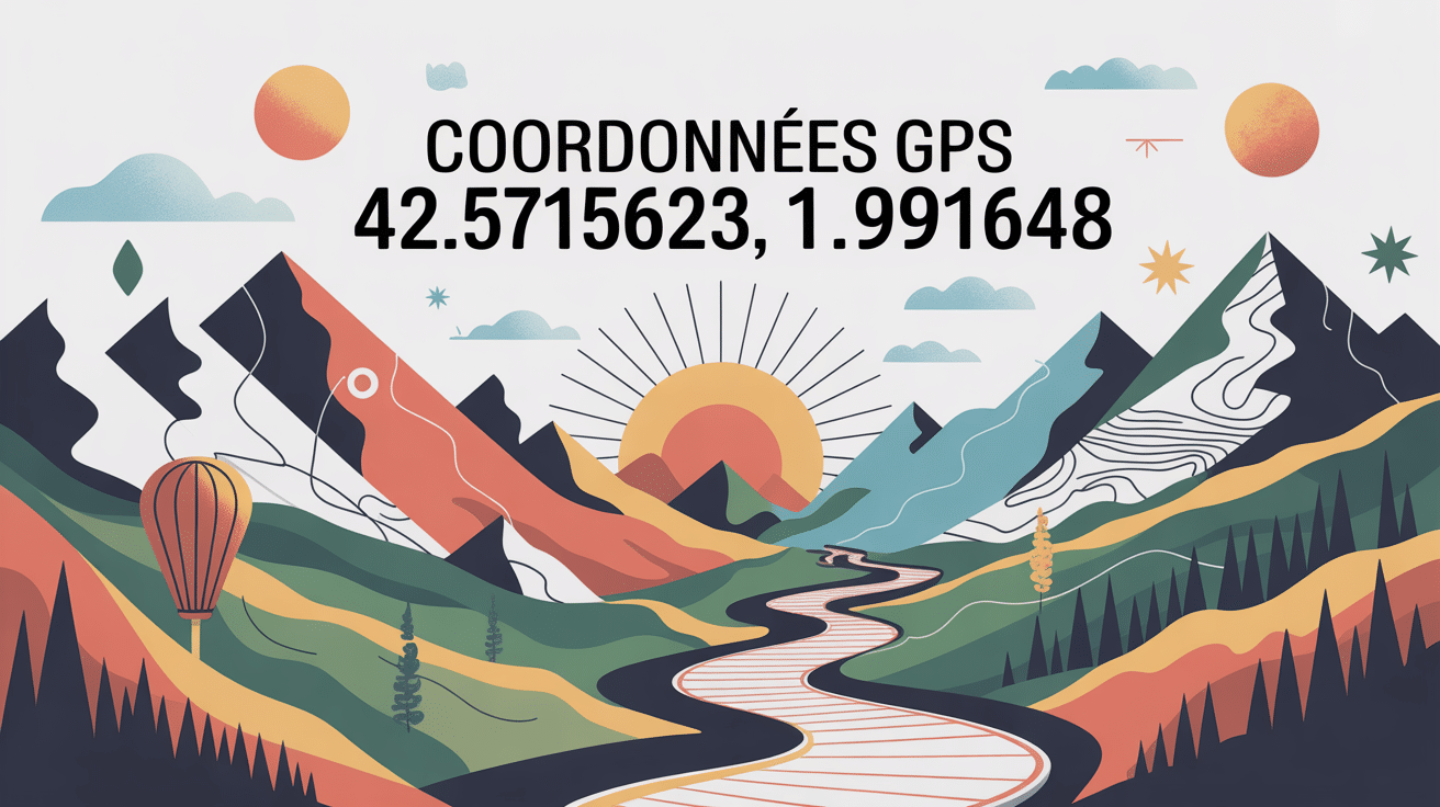 Illustration des coordonnées latitude : 42.5715623 longitude : 1.9991648000000168
