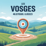 Illustration localisation GPS latitude : 48.070569 longitude : 6.855323 Vosges
