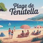 illustration panoramique plage de tenutella