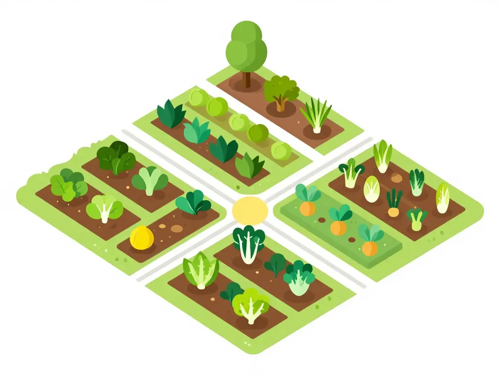Schéma organisation plante potagère top 7 et rotation