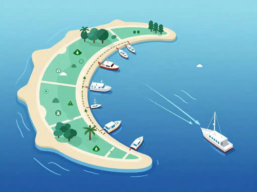 schéma port hvar configuration nautique