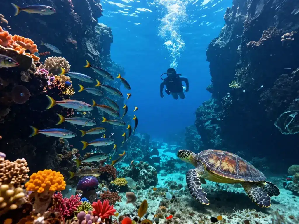 Plongée Sipadan canyon barracudas tortues