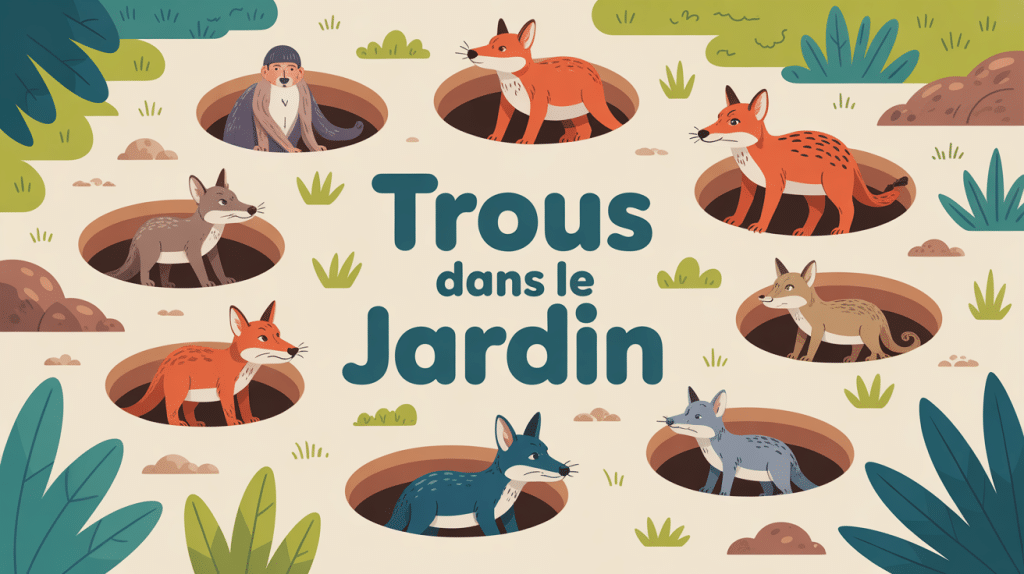 illustration trou dans le jardin quel animal