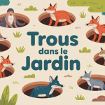 illustration trou dans le jardin quel animal