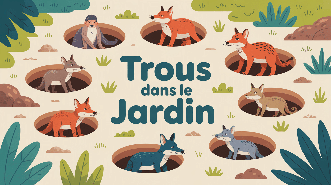 illustration trou dans le jardin quel animal