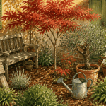 arbres pour petit jardin érable du Japon olivier cornouiller