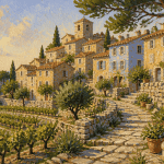 Beaux villages autour de La Ciotat avec vignes et maisons médiévales
